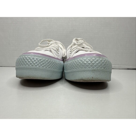 Womens Converse CTAS Lift Ox Platform Shoes Pastel Glitter Rainbow White US 6 - Picture 2 of 8
